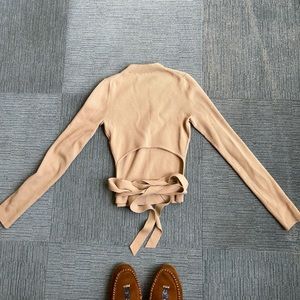 Aritzia open back knit sweater